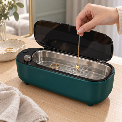 🧼 Ultrasonic Cleaner | Stainless Steel Vanity | Families Compact Hygiene
