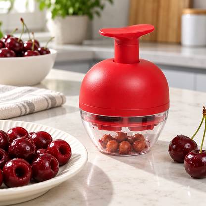🍒 Cherry Pitter | Plastic Kitchen | Families Quick Four-Hole Press