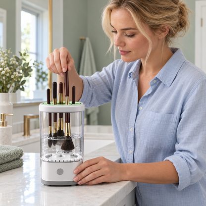 🫧 Electric Brush Cleaner | ABS Vanity | Beauty Lovers UV-Dry