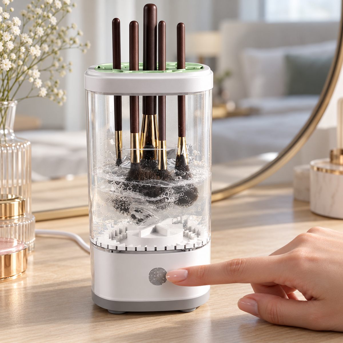 🫧 Electric Brush Cleaner | ABS Vanity | Beauty Lovers UV-Dry