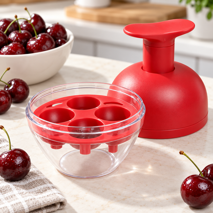 🍒 Cherry Pitter | Plastic Kitchen | Families Quick Four-Hole Press