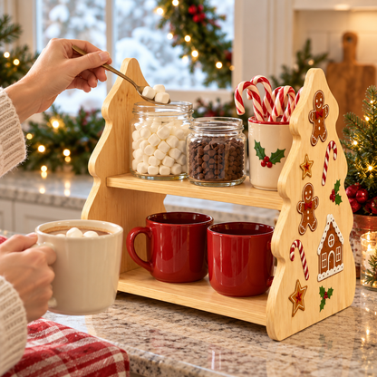 🎄 Christmas Display | Wooden Desktop | Families | Festive Candy Stand