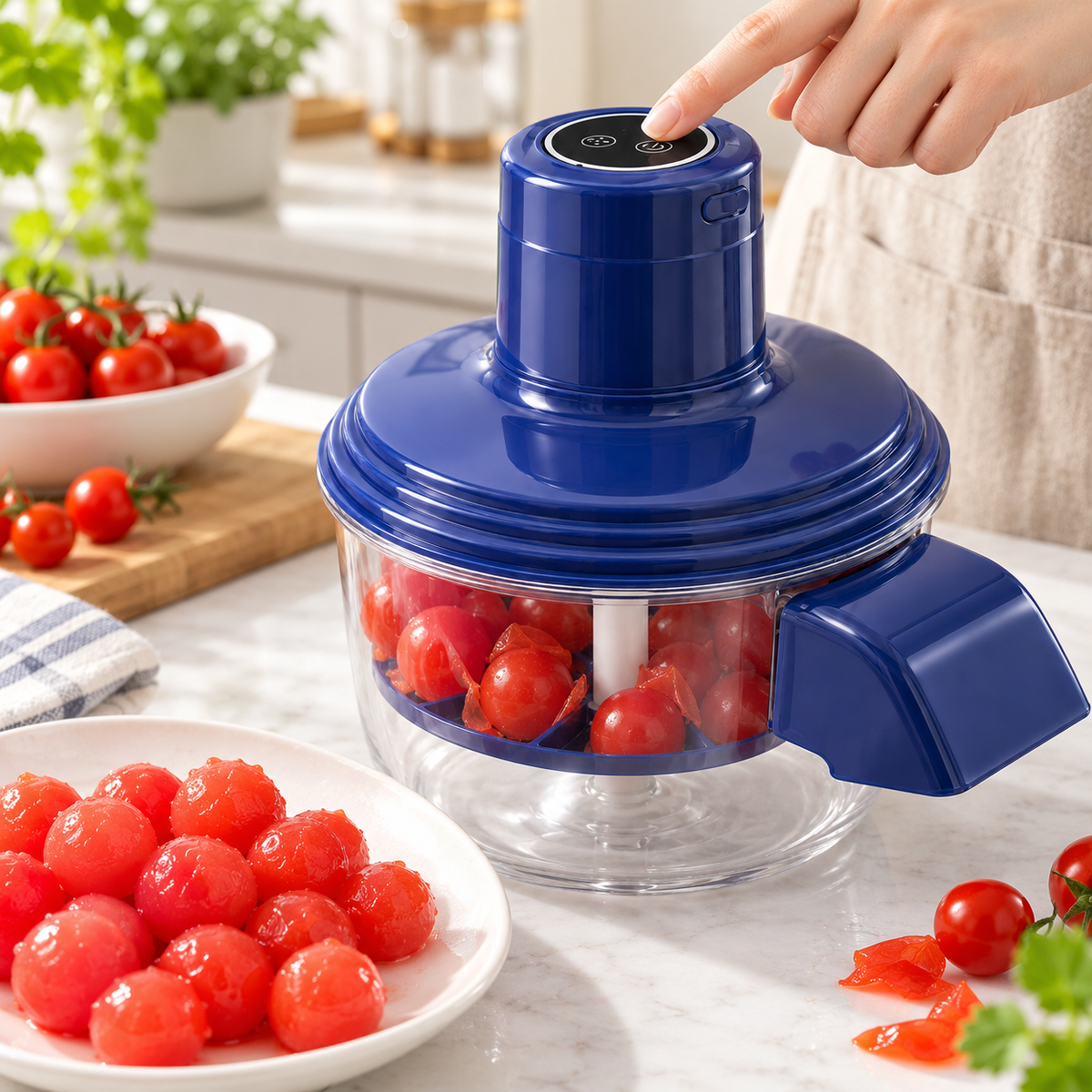 🍇 Electric Grape Peeler | Clear Plastic Kitchen | Families Easy-Prep
