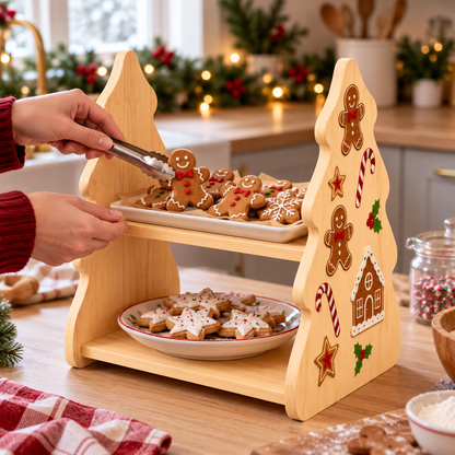 🎄 Christmas Display | Wooden Desktop | Families | Festive Candy Stand