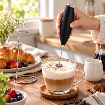 ☕ Milk Frother | Stainless Steel Kitchen | Coffee Lovers Creamy Foam