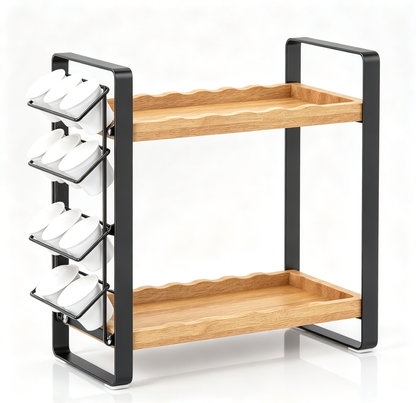☕ Coffee Station | Iron Wood Kitchen | Hosts Tiered Storage