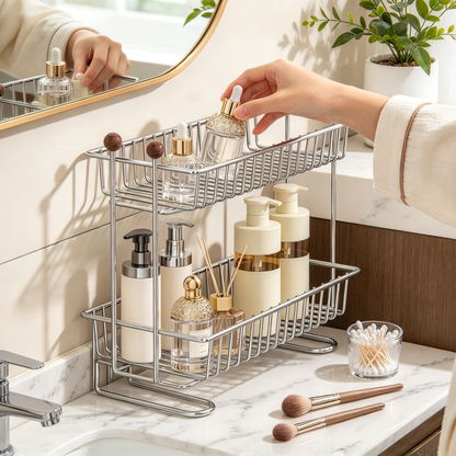🫧 Bathroom Organizer | Stainless Steel Vanity | Families Elevated Storage