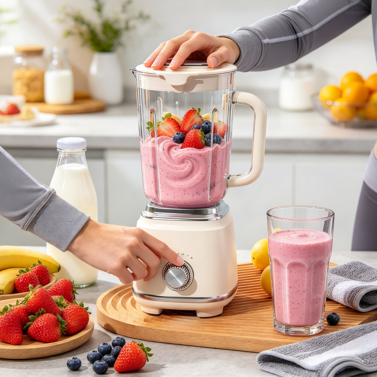 🥤 Countertop Blender | Glass Jar Kitchen | Families Silky Blends
