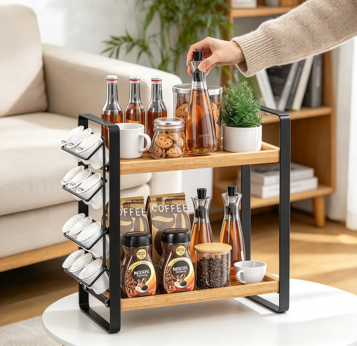 ☕ Coffee Station | Iron Wood Kitchen | Hosts Tiered Storage