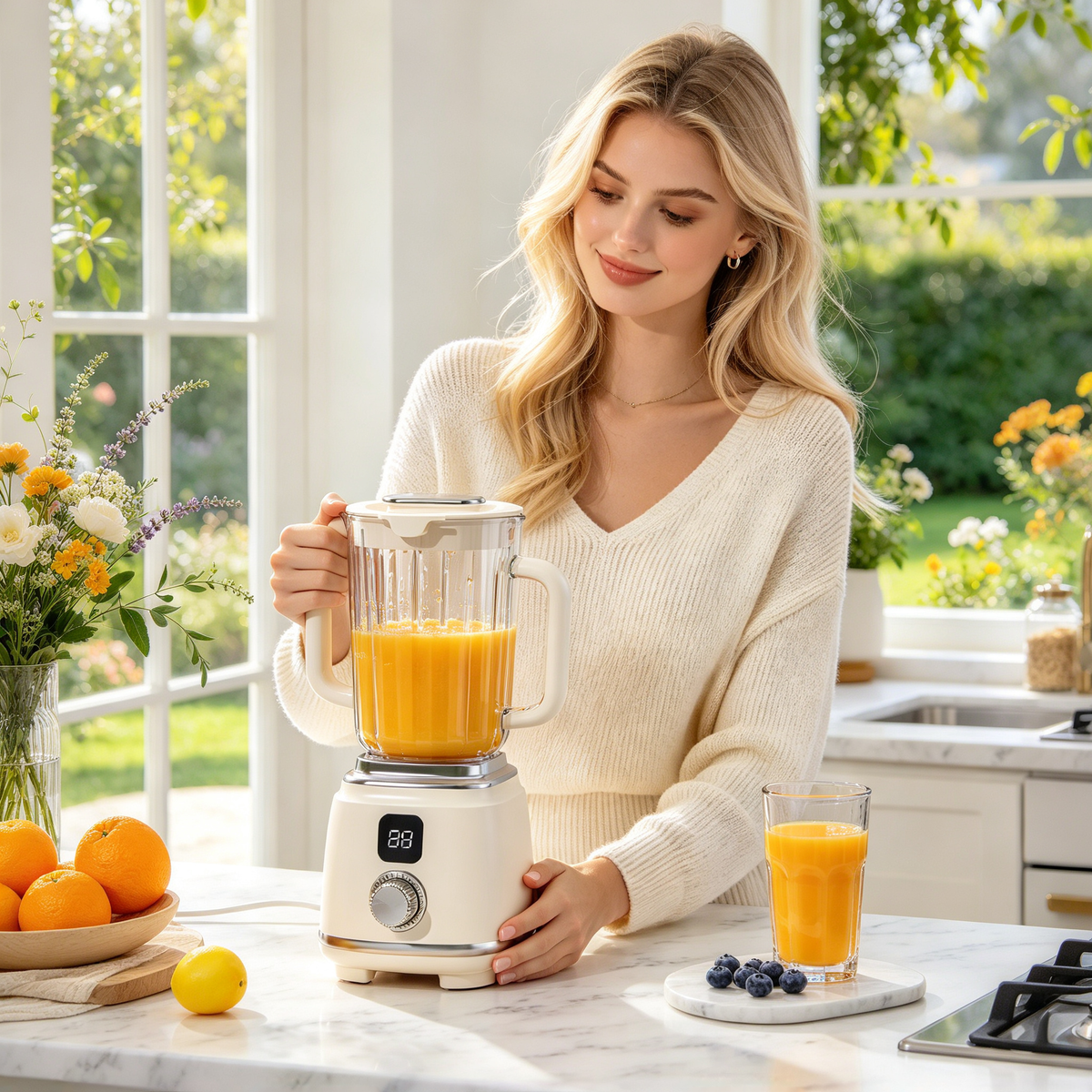 🥤 Countertop Blender | Glass Jar Kitchen | Families Silky Blends
