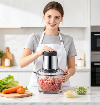 🥩 Food Processor | Stainless Steel Kitchen | Families Multi-Blade Power