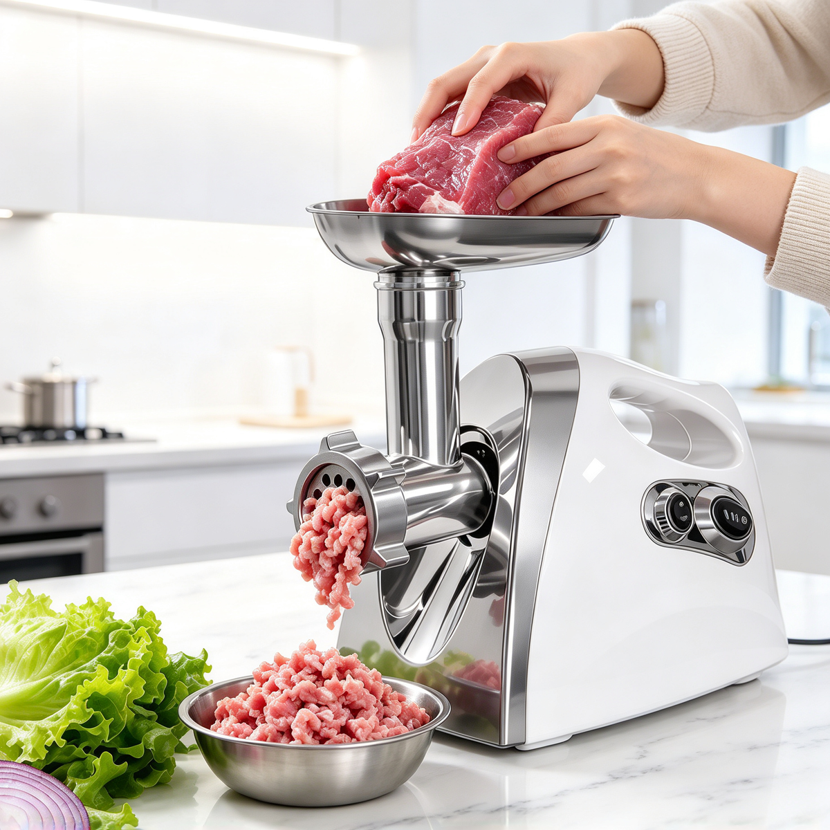 🥩 Meat Grinder | Stainless Steel Kitchen | Cooks Powerful Prep