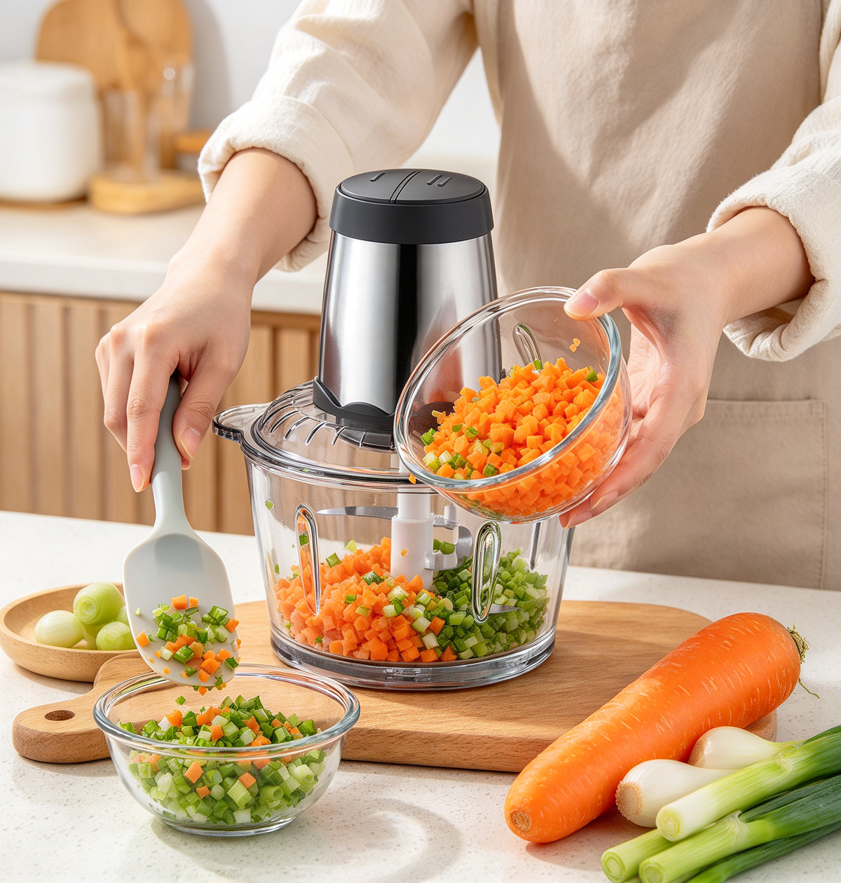 🥩 Food Processor | Stainless Steel Kitchen | Families Multi-Blade Power