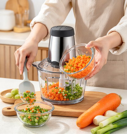 🥩 Food Processor | Stainless Steel Kitchen | Families Multi-Blade Power