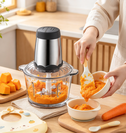 🥩 Food Processor | Stainless Steel Kitchen | Families Multi-Blade Power