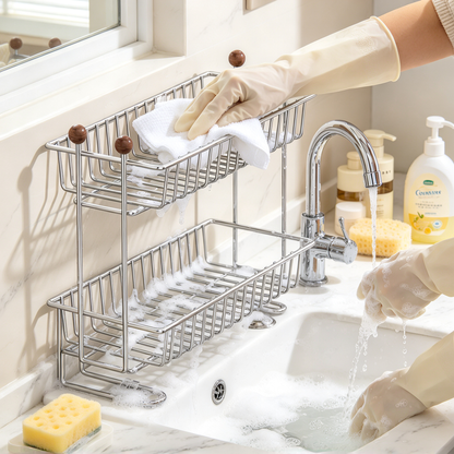 🫧 Bathroom Organizer | Stainless Steel Vanity | Families Elevated Storage