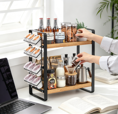 ☕ Coffee Station | Iron Wood Kitchen | Hosts Tiered Storage