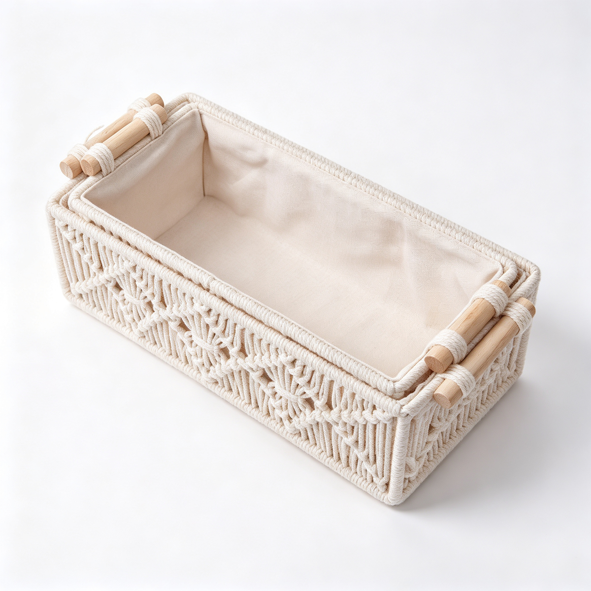 🧶 Storage Basket | Cotton Rope Desktop | Families | Boho Texture