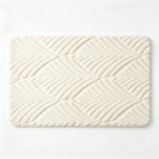 🛁 Bath Mat | Plush Jacquard Bathroom | Families Soft Absorbency